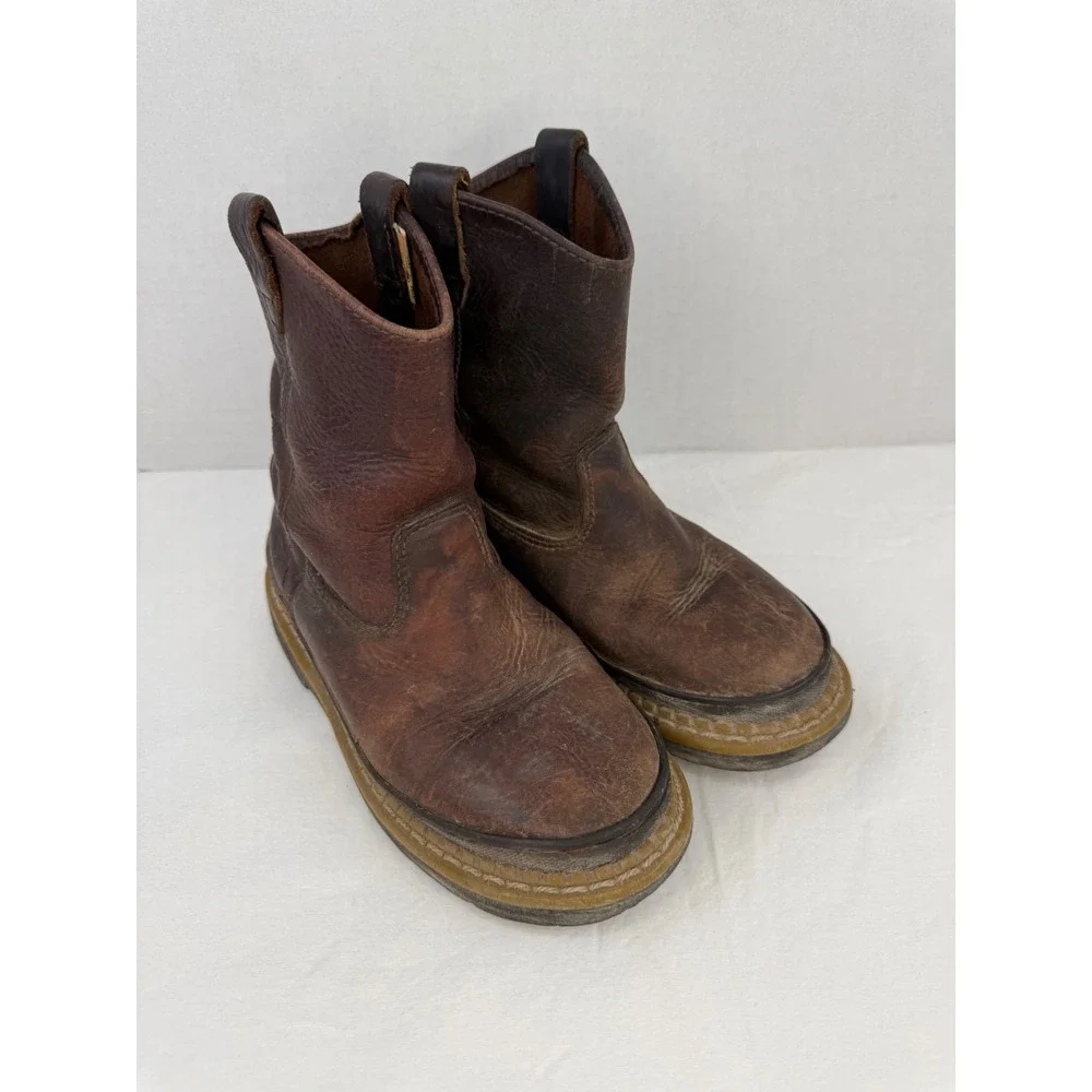 Georgia Boot‎ Kids Giant Wellington Brown Leather Work Boots Size 3M 5043858669